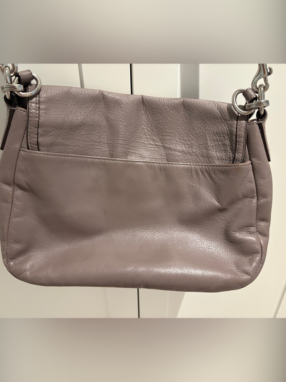 Coach Leather Flap Crossbody in Dusty Mauve - Picture 3 of 8